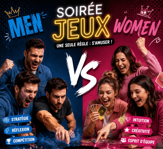 Soirée Jeux Les Hommes vs Les Femmes